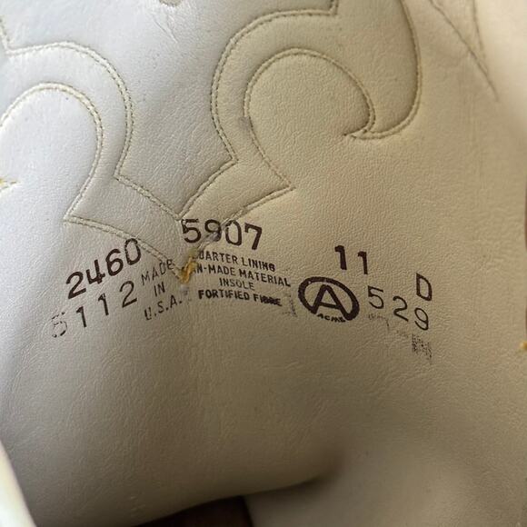 Vintage Dingo Cowboy Boots Acme Made in USA Leather Cowgirl Women's Size 11 - Picture 8 of 16